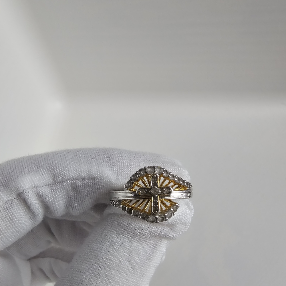 Sterling Silver Cross Ring, Size 7